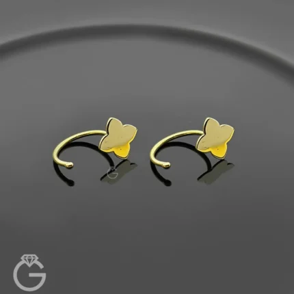 گوشواره طلا پرسنگی طرح گل