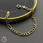 دستبند طلا فیگارو قطر 7 کم اجرت