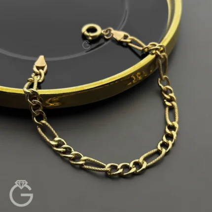 دستبند طلا فیگارو قطر 7 کم اجرت