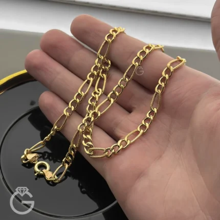 زنجیر طلا فیگارو قطر 7 کم اجرت