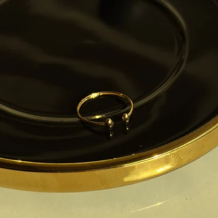 انگشتر طلای مینیمال بیضی