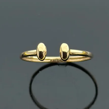 انگشتر طلای مینیمال بیضی