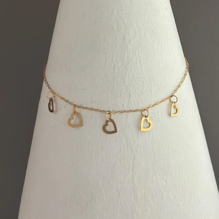 دستبند طلای قلب لیزری دستبند طلای قلب لیزری