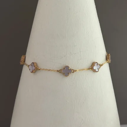 دستبند طلای ونکلیف صدفی