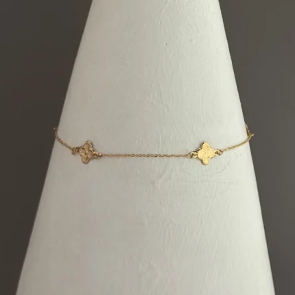 دستبند طلای ونکلیف لوکس