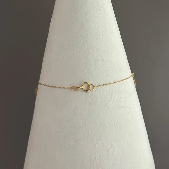 دستبند طلای گل لیزری