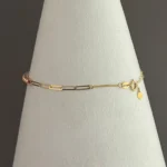 دستبند طلای گوی 3 رنگ تمام طلا