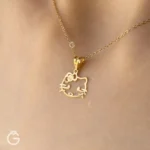 آویز طلا طرح Hello kitty