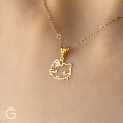 آویز طلا طرح Hello kitty