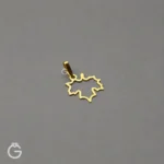 آویز طلا طرح برگ افرا