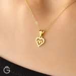 آویز طلا طرح قلب