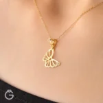 آویز طلا طرح پروانه