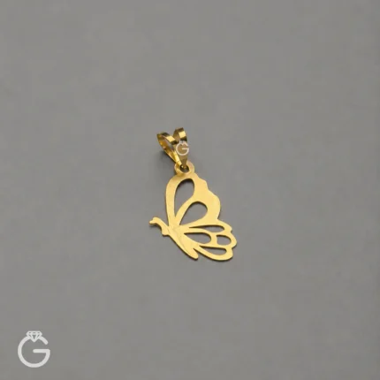 آویز طلا طرح پروانه