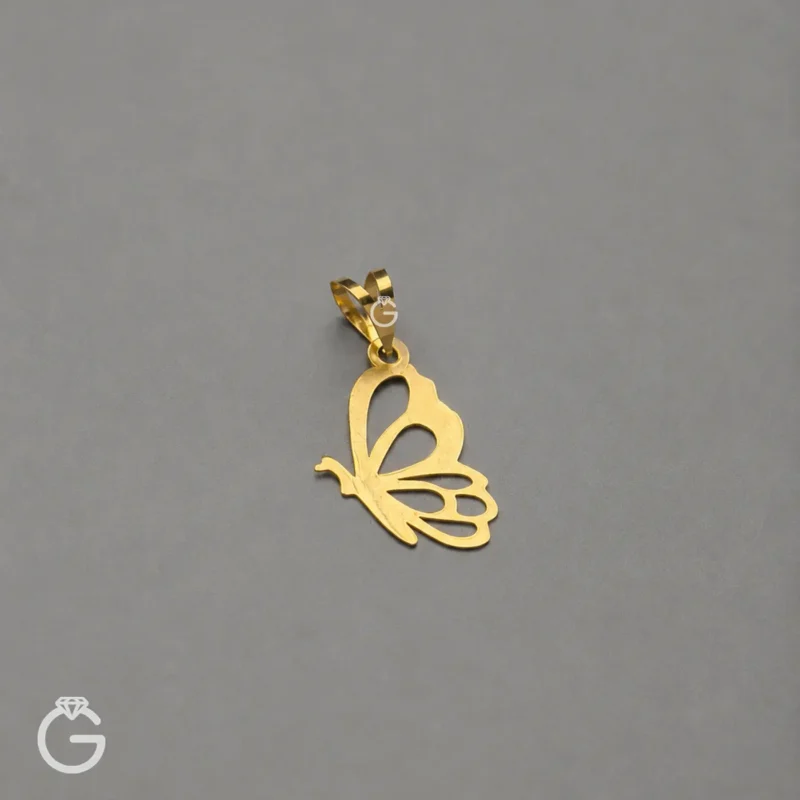 آویز طلا طرح پروانه