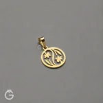 آویز طلا طرح گل بهاری