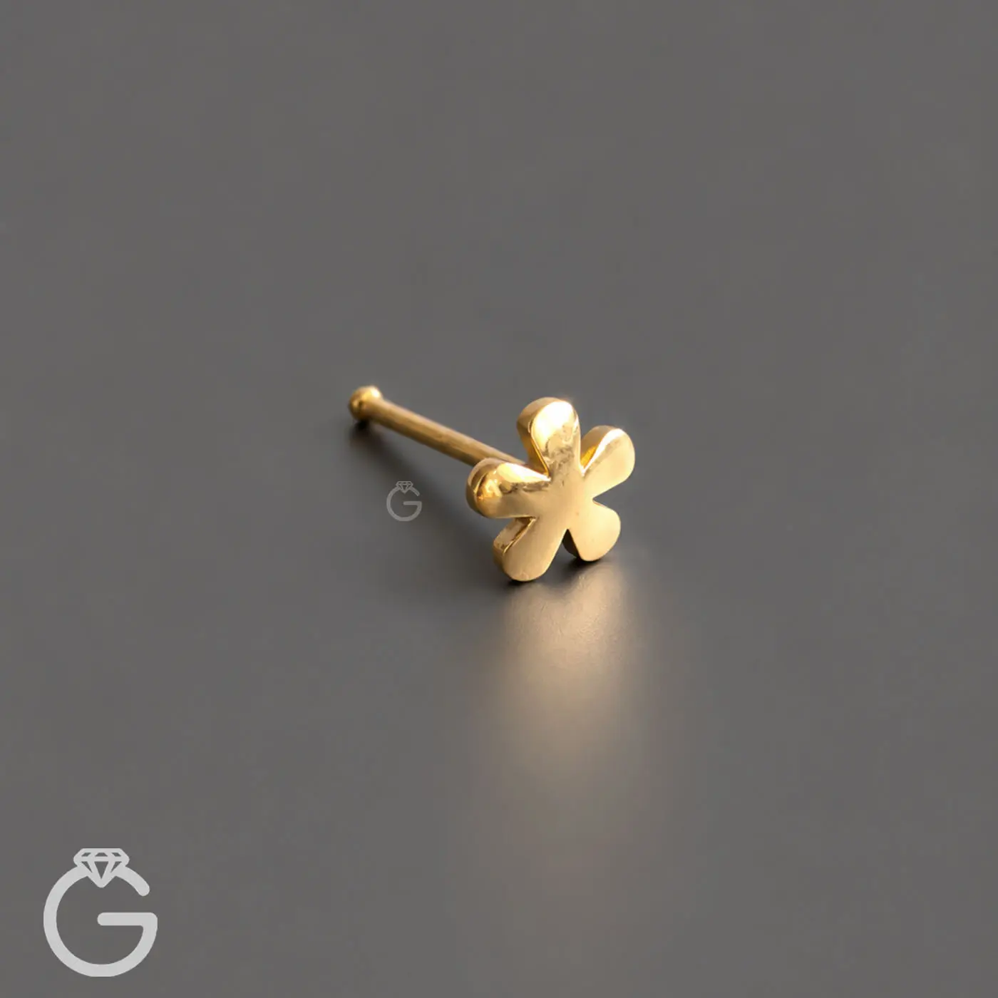 پرسینگ طلا طرح گل پنچ پر