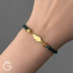 دستبند طلا مارشال طرح پر