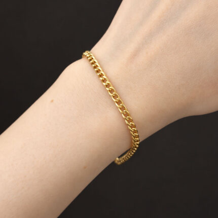 دستبند طلای کاتیه قطر 3